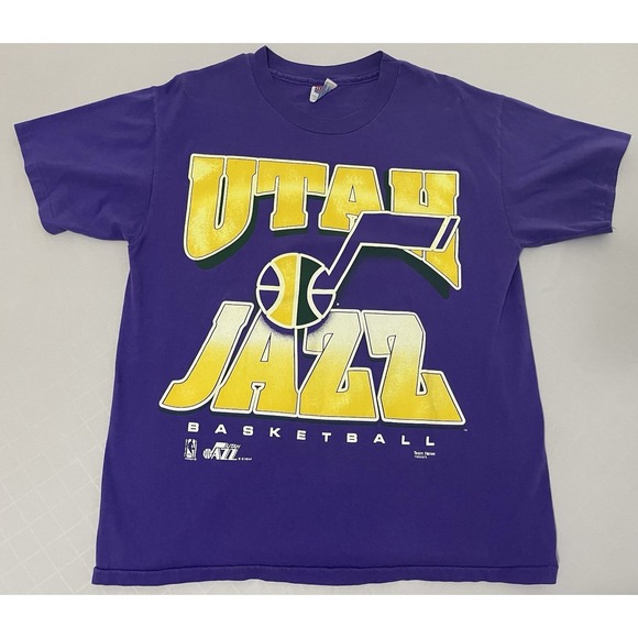 Hanes Other - Vintage Utah Jazz Shirt Mens Large Purple NBA Basketball Sport 90s Spellout